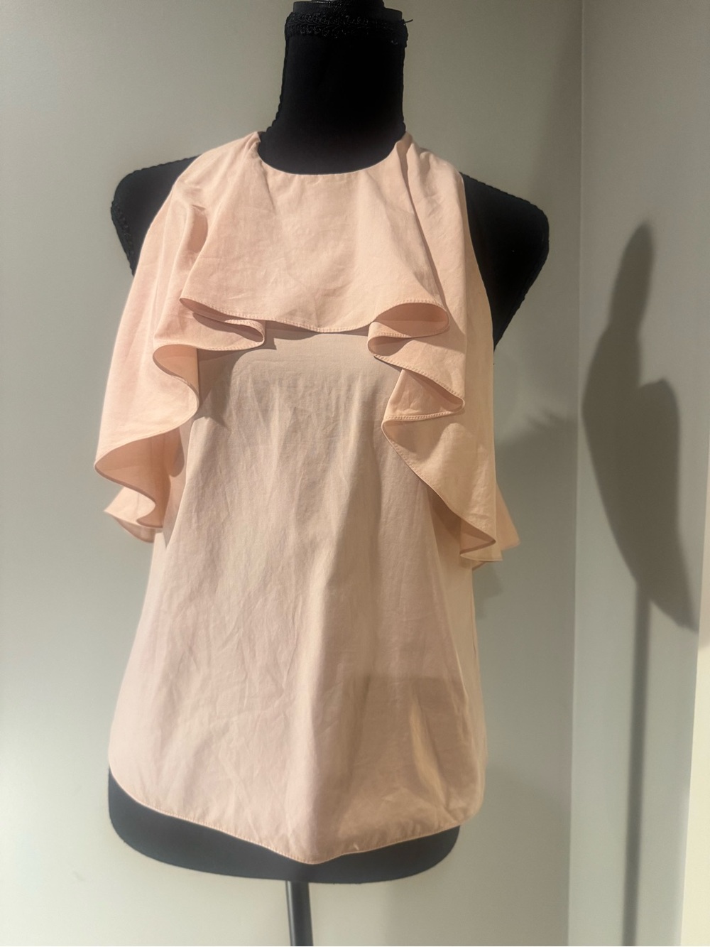 Alice + Olivia NWT SAKS FIFTH AVENUE  exclusive Blush Ruffle Halter Camisole